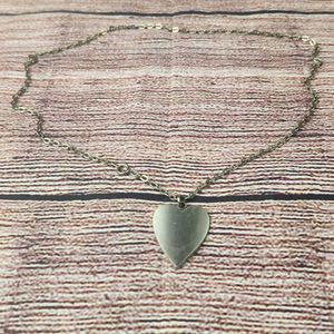 Vintage Rune R Tennesmed Sweden Pewter Heart Pendant And 22" Chain